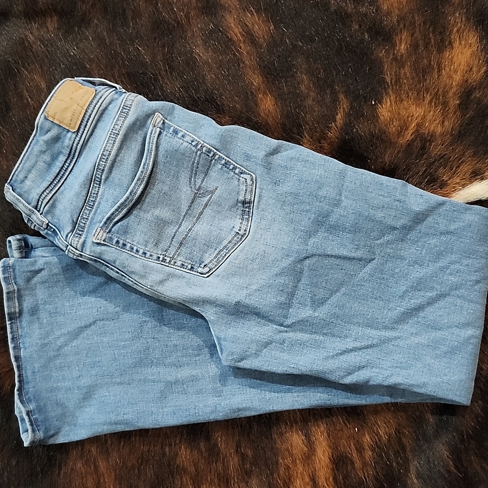 American Eagle Light Blue Kick Boot Jeans